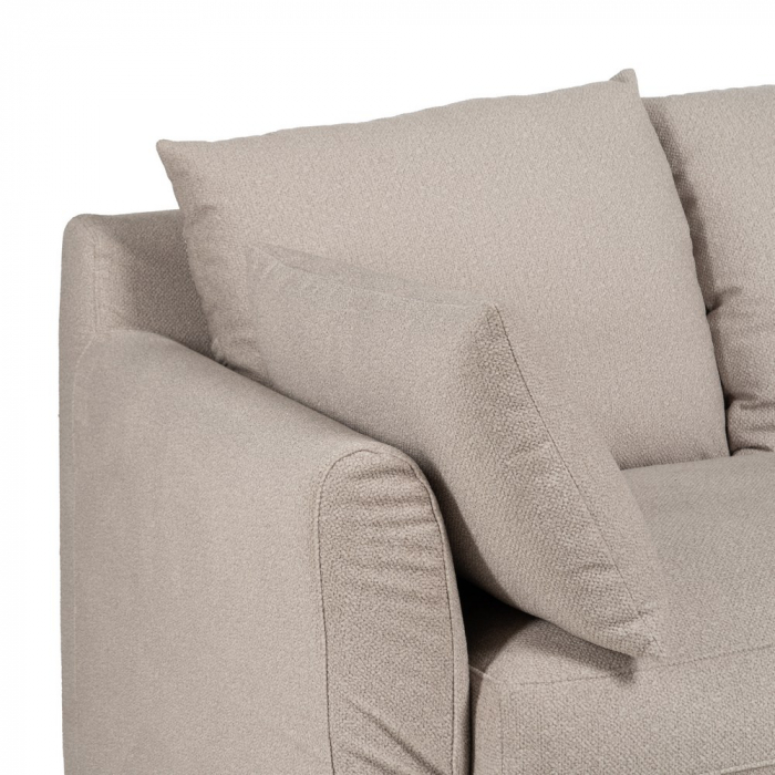 Canapea bej mare cu sezut adanc si perne detasabile|Canapele moderne pentru interioare confortabile [5]