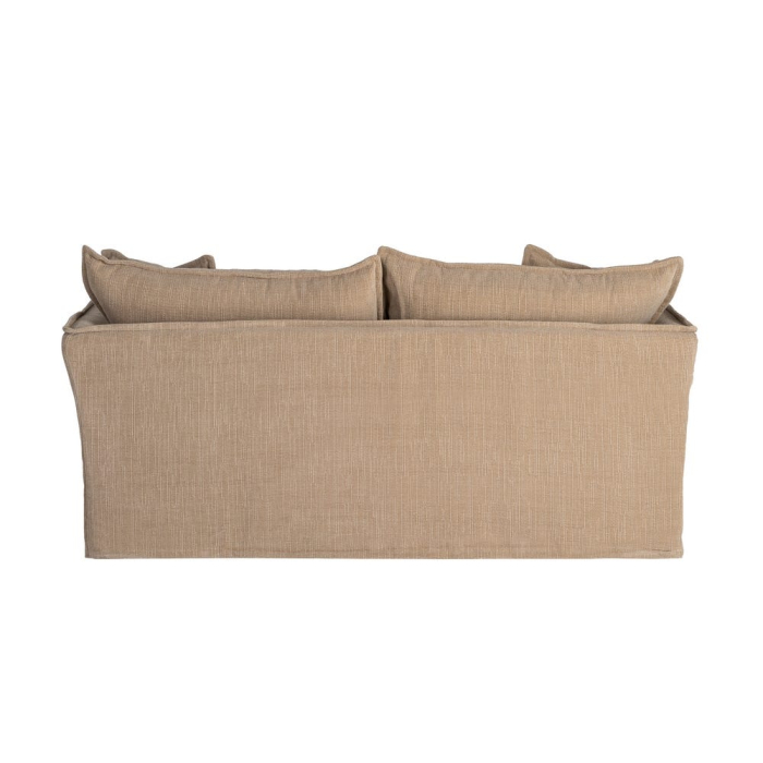 Canapea bej închis cu 2 locuri tapitată din stofă [4]