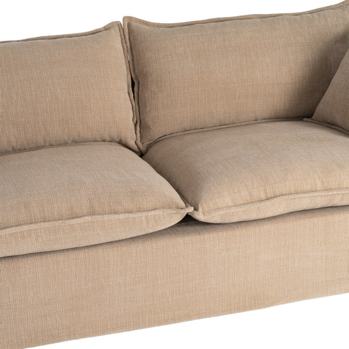 Canapea bej închis cu 3 locuri tapitată din stofă [8]