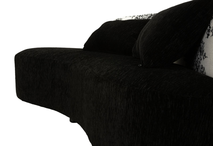 Canapea chaise longue în stil oriental negru și alb [9]