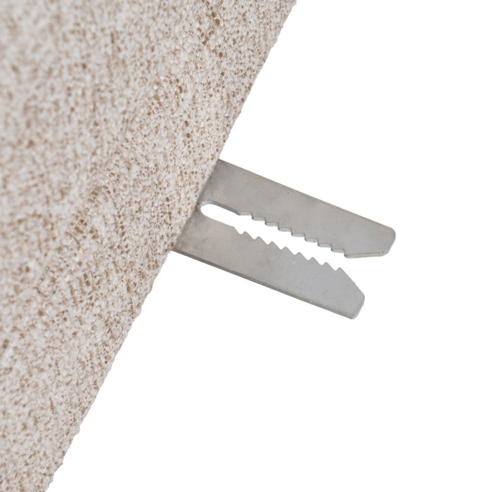 Canapea colțar bej din stofă și lemn [11]