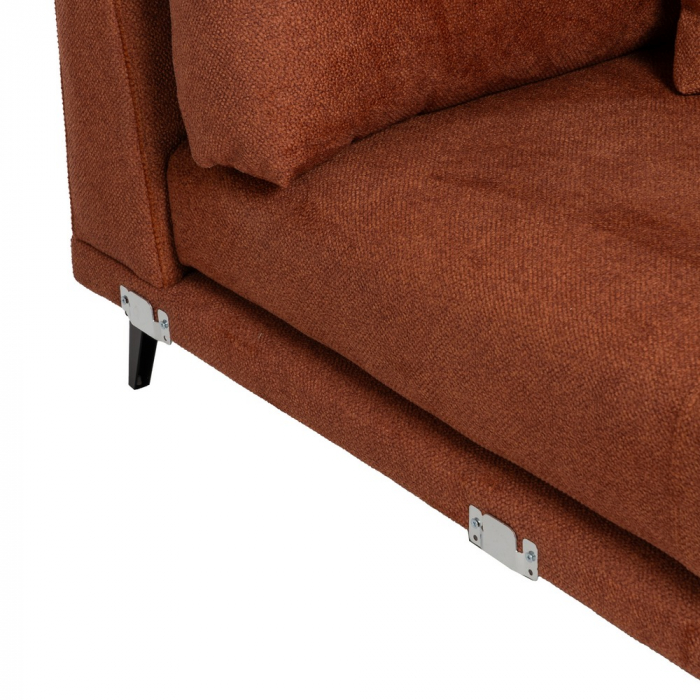 Coltar caramiziu cu sezlong pentru decor cald|Canapele mari pentru livinguri moderne [10]