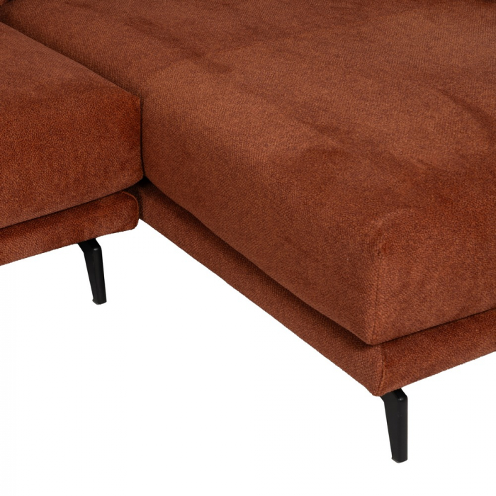 Coltar caramiziu cu sezlong pentru decor cald|Canapele mari pentru livinguri moderne [9]