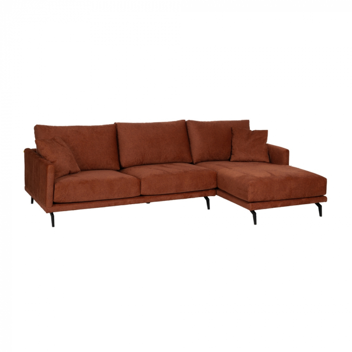 Coltar caramiziu cu sezlong pentru decor cald|Canapele mari pentru livinguri moderne [2]