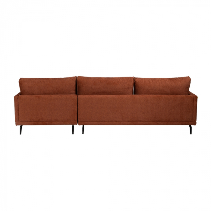 Coltar caramiziu cu sezlong pentru decor cald|Canapele mari pentru livinguri moderne [4]