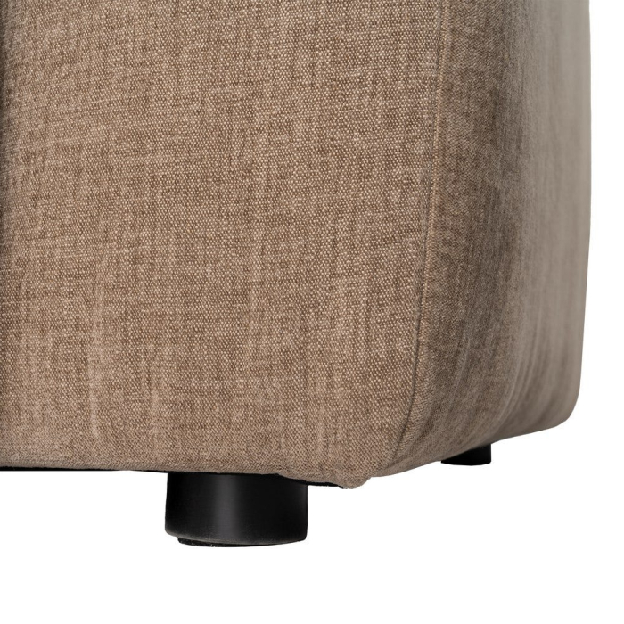 Canapea colțar bej din stofă cu șezlong stânga și structură amplă [11]