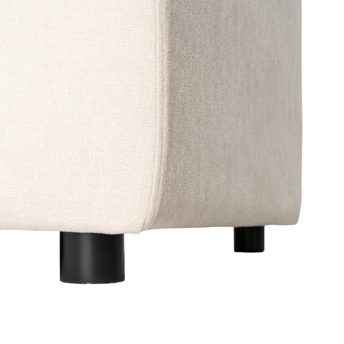 Canapea colțar crem din stofă cu șezlong reversibil și perne detașabile [10]