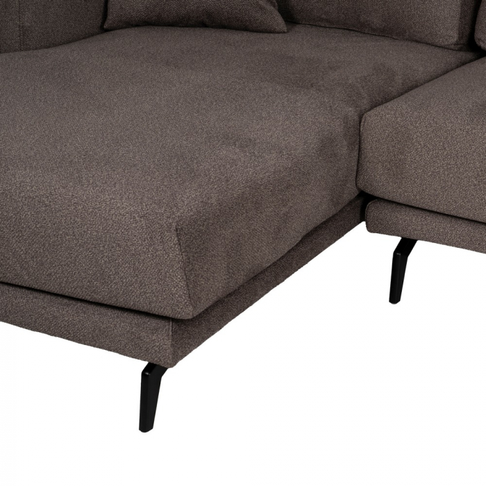 Coltar taupe cu sezlong stanga si design rafinat|Canapele coltar moderne pentru interioare naturale [9]