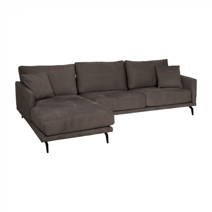 Coltar taupe cu sezlong stanga si design rafinat|Canapele coltar moderne pentru interioare naturale [2]