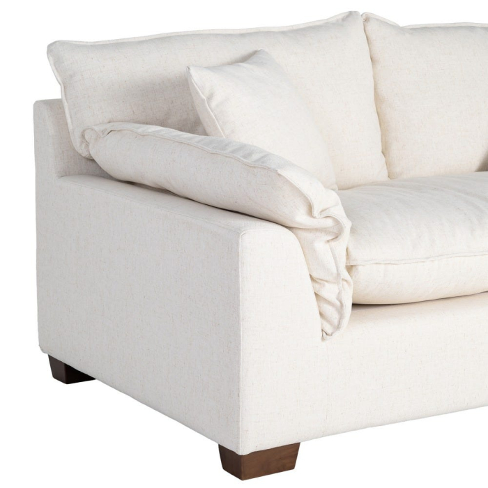 Canapea crem cu 2 locuri tapitată din stofă [7]