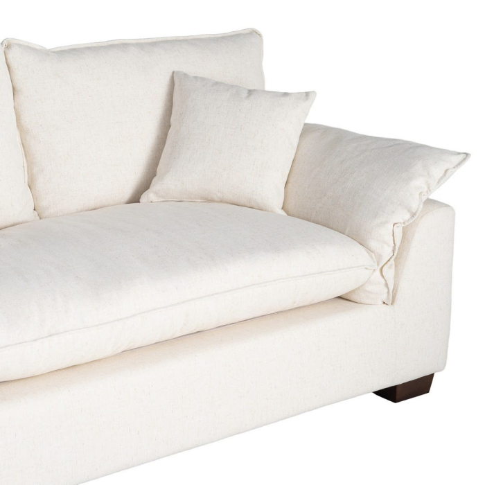 Canapea crem cu 2 locuri tapitată din stofă [6]