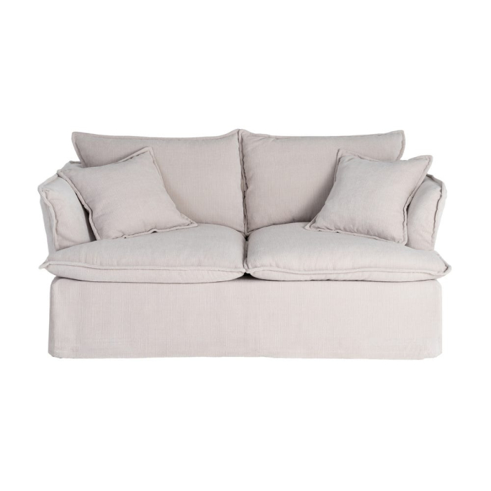 Canapea crem cu 2 locuri tapitată din stofă [3]