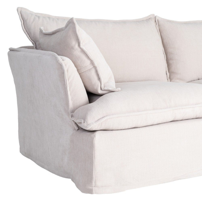 Canapea crem cu 3 locuri tapitată din stofă [6]