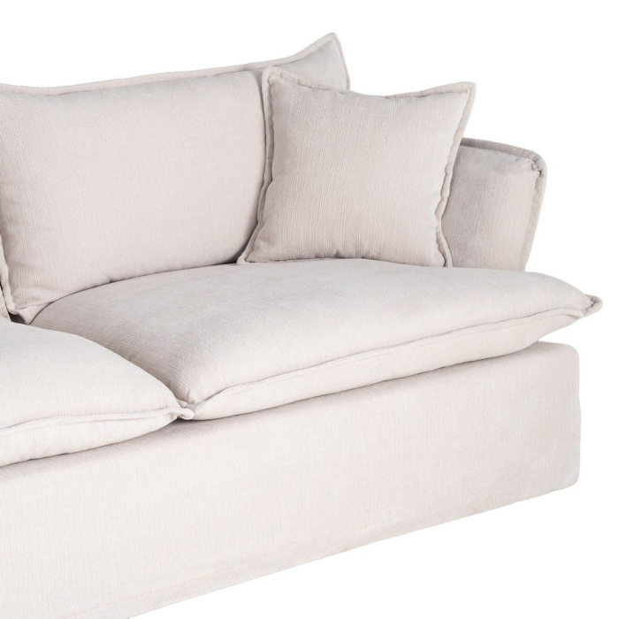 Canapea crem cu 3 locuri tapitată din stofă [5]