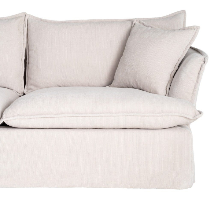 Canapea crem cu 3 locuri tapitată din stofă [8]