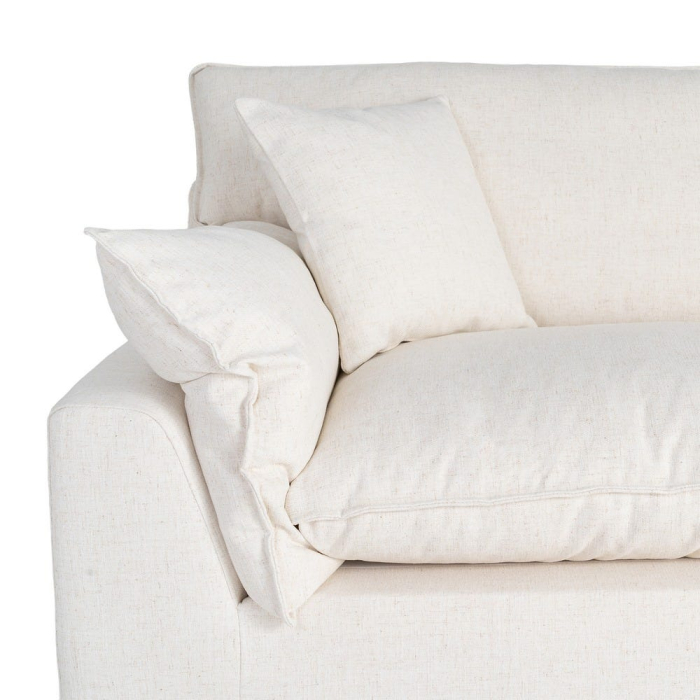 Canapea crem cu 4 locuri tapitată din stofă [9]