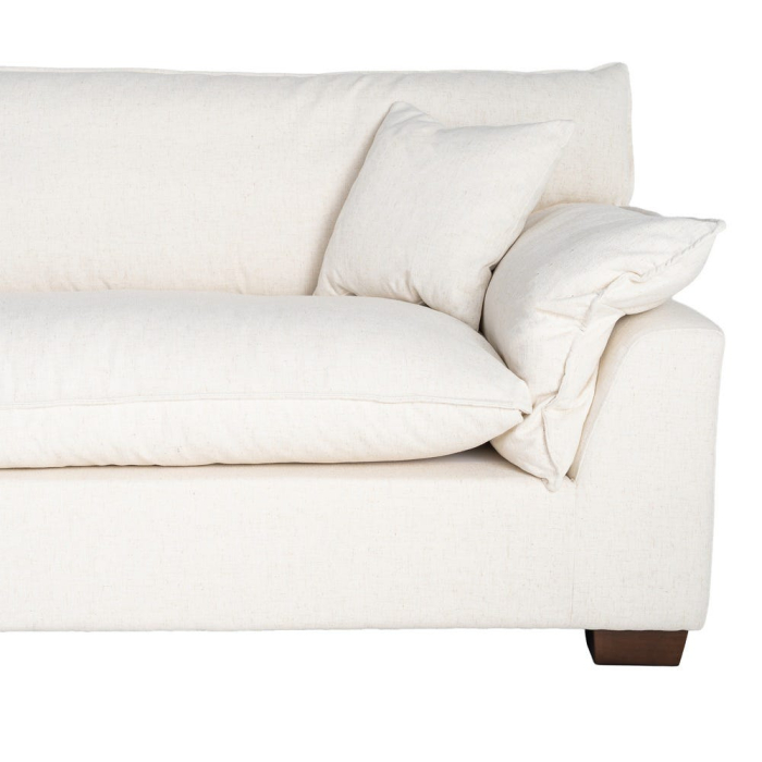 Canapea crem cu 4 locuri tapitată din stofă [8]