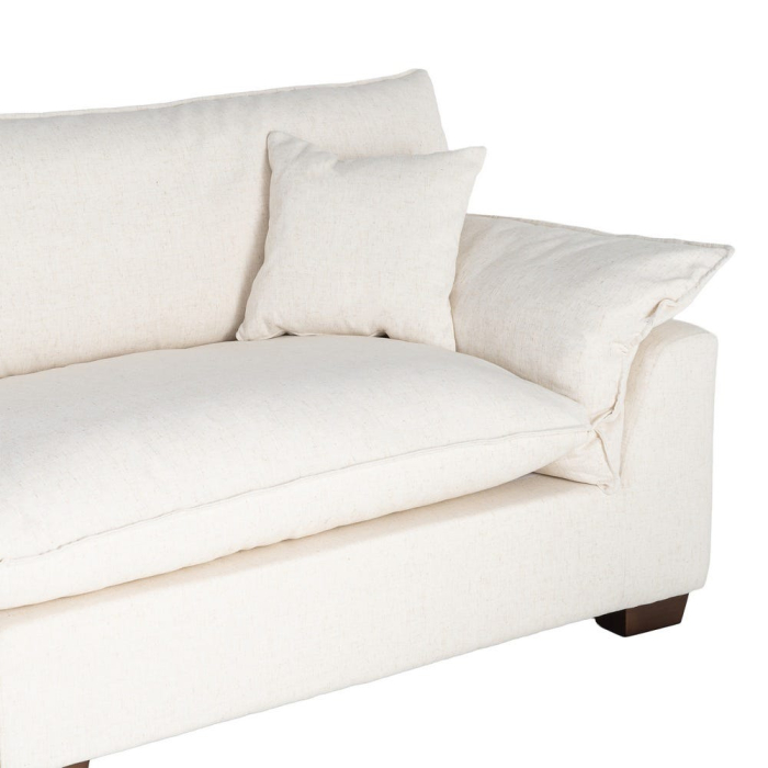 Canapea crem cu 4 locuri tapitată din stofă [6]