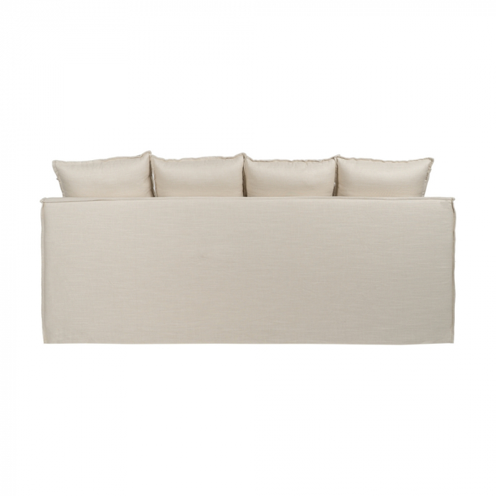 Canapea 4 locuri crem cu tapiterie naturala|Canapele moderne pentru interioare elegante [4]