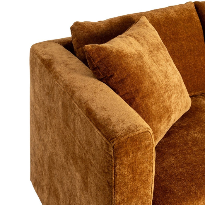 Canapea 2 locuri ocru – canapea din stofă modern minimalist [5]