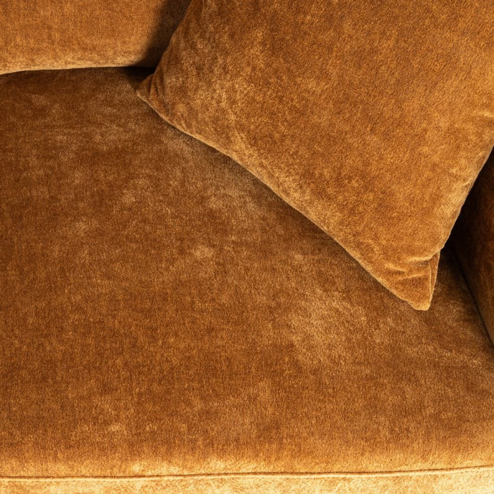 Canapea 2 locuri ocru – canapea din stofă modern minimalist [7]