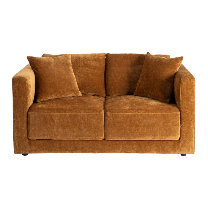 Canapea 2 locuri ocru – canapea din stofă modern minimalist [3]