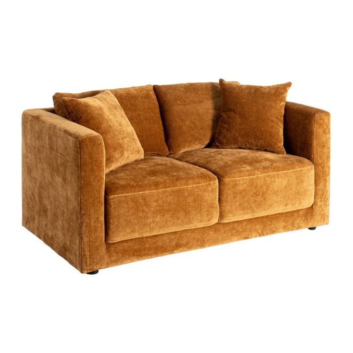 Canapea 2 locuri ocru – canapea din stofă modern minimalist [2]