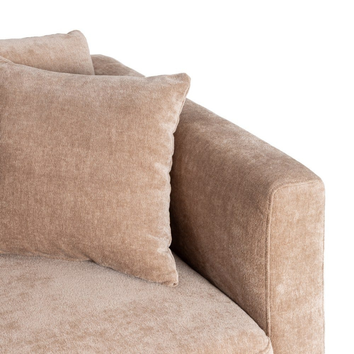 Canapea de 2 locuri din stofă de culoare taupe [6]