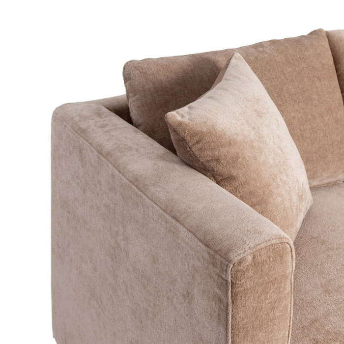 Canapea de 2 locuri din stofă de culoare taupe [5]