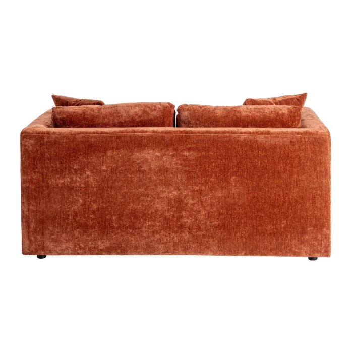 Canapea 2 locuri teracotă – canapea din stofă modern minimalist [4]