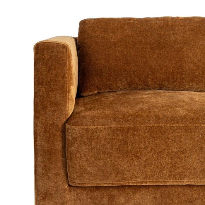 Canapea 3 locuri ocru – canapea din stofă modern minimalist [9]