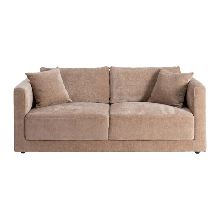 Canapea de 3 locuri din stofă de culoare taupe și în stil modern minimalist [3]