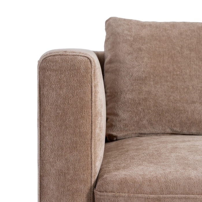 Canapea de 3 locuri din stofă de culoare taupe și în stil modern minimalist [9]