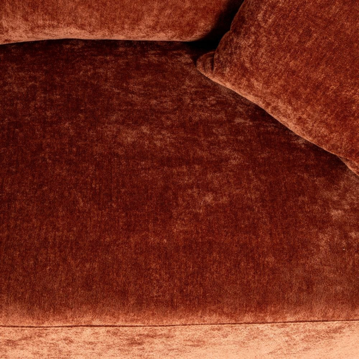 Canapea 3 locuri teracotă – canapea din stofă modern minimalist [7]