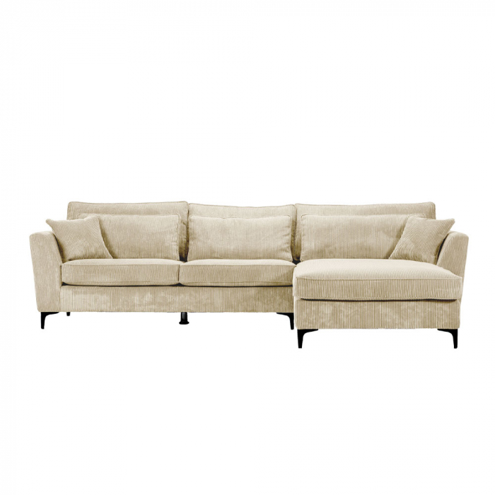 Canapea de colt dreapta bej Forever 316x185x92 [2]