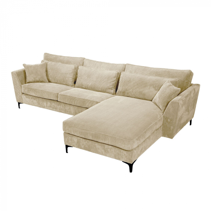 Canapea de colt dreapta bej Forever 316x185x92 [3]