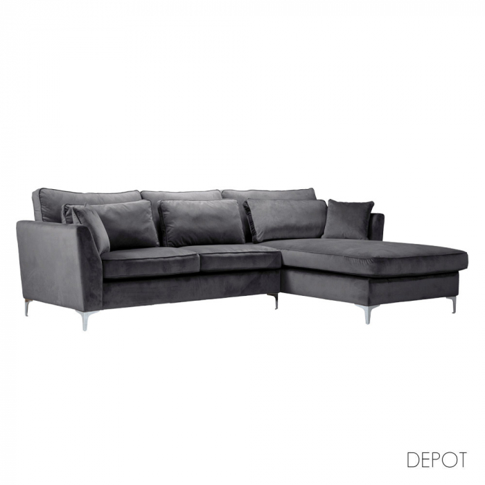 Canapea de colt dreapta gri Forever 316x185x92 [1]