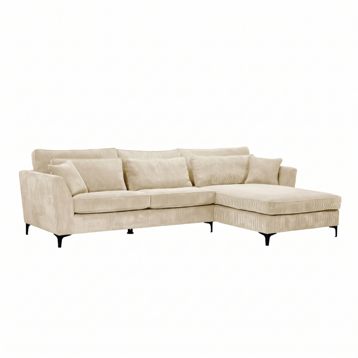 Canapea de colt dreapta bej Forever 316x185x92 [2]