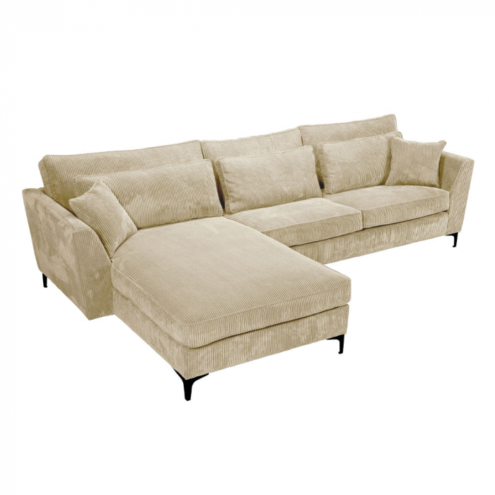 Canapea colt stanga bej 316x185x92 cm [3]