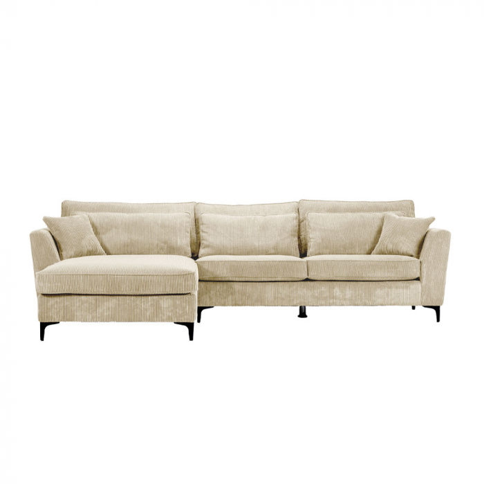 Canapea colt stanga bej 316x185x92 cm [2]