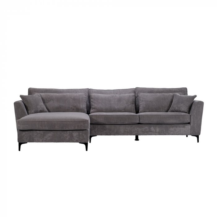 Canapea colt stanga gri 316x185x92 cm [2]