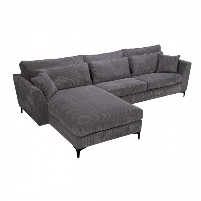 Canapea colt stanga gri 316x185x92 cm [3]