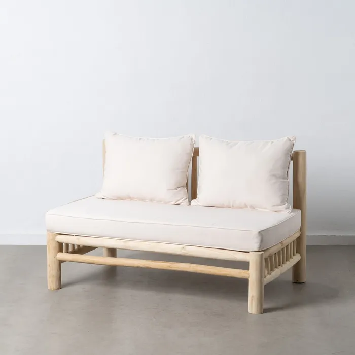 Canapea eleganta din lemn de tec cu doua locuri CreativDeco [3]