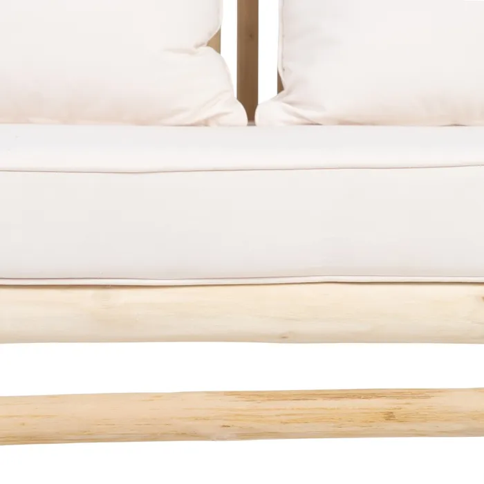 Canapea eleganta din lemn de tec cu doua locuri CreativDeco [9]