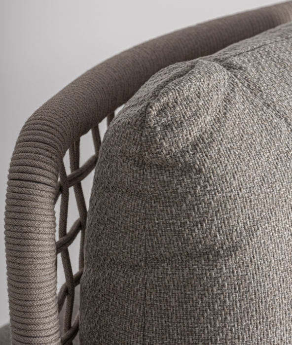 Canapea de exterior taupe din aluminiu si polipropilena Lenk 194x105x81 cm [10]