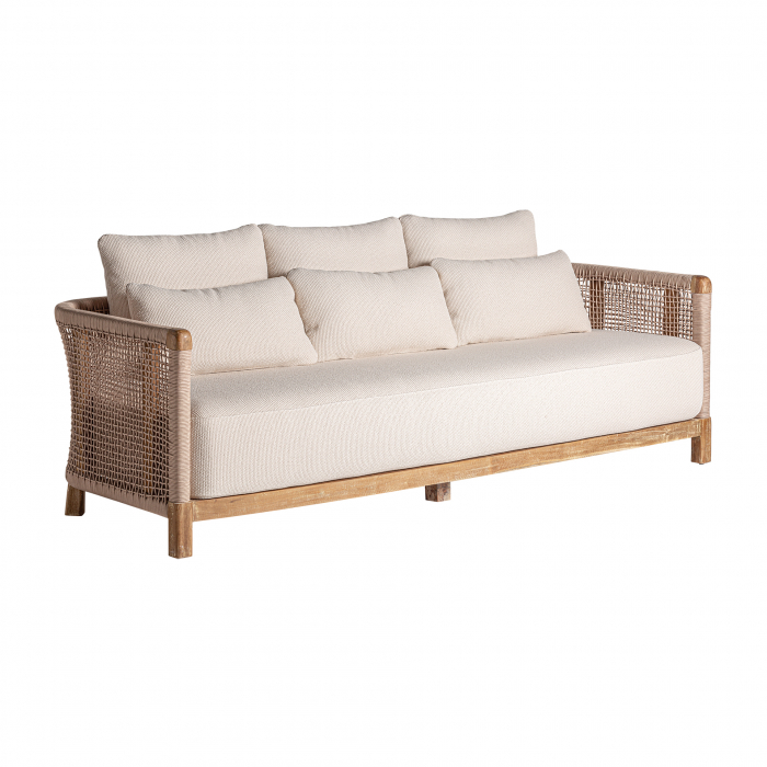 Canapea exteior boho lemn tec reciclat|Canapele sustenabile [2]