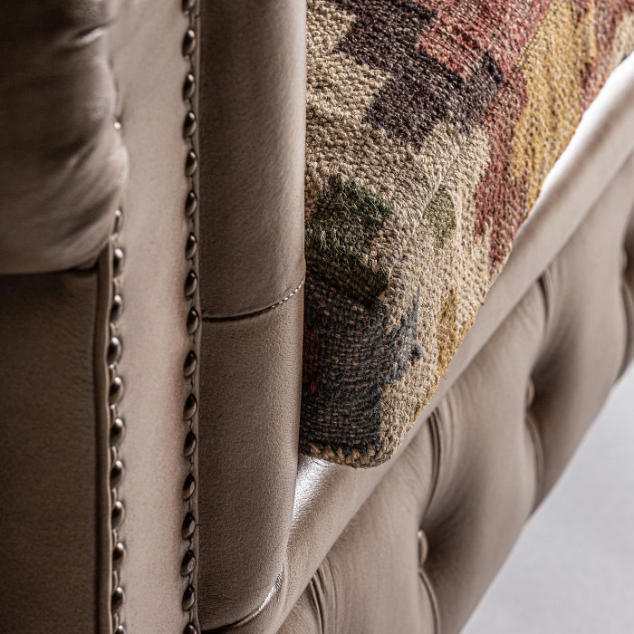 Canapea vintage piele camel | Canapele confortabile living [6]
