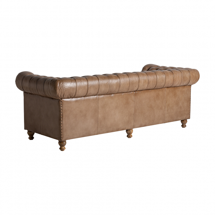 Canapea vintage piele camel | Canapele confortabile living [4]
