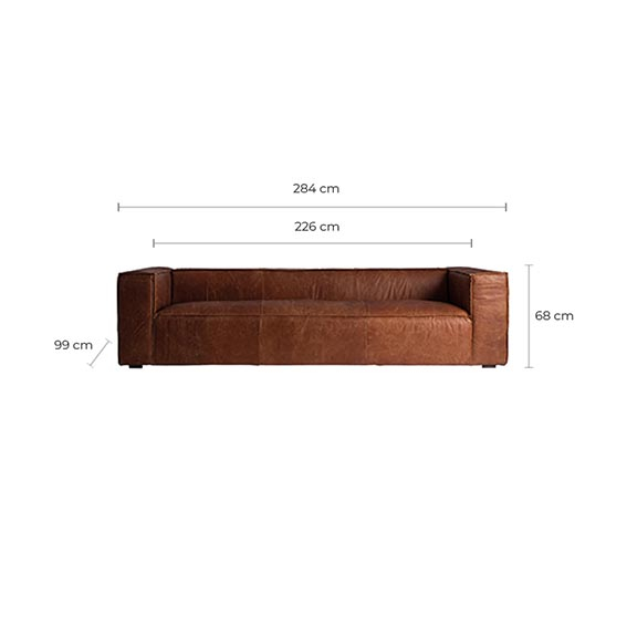 Canapea vintage piele vaca maro | Canapele spatioase living [6]