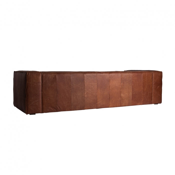Canapea vintage piele vaca maro | Canapele spatioase living [3]